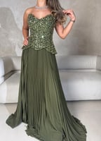 فستان ڤيردا سهرة زيتي اوف شولدرز