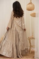 فستان ميتاليك كسرات