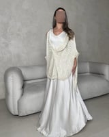 فستان كلوش شيفون حرير مع بلوزة محبوكة