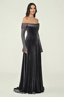 فستان سهرة مخمل الفابيتا