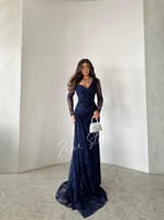 فستان سهره دانتيل كحلي