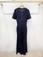 فستان محبوك كحلي