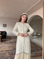 فستان هدب طويل تويد راقي