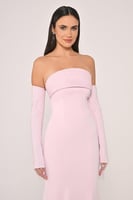 فستان سهرة الفابيتا كريب اوف شولدرز