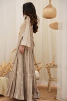 فستان ميتاليك كسرات