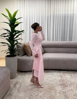 فستان وردي فاتح سكوبا powder pink