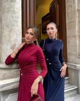 فستان زم بازرار ذهبية