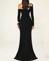 فستان الفابيتا ون شولدر سهرة كريب