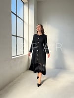 فستان هدب طويل تويد راقي