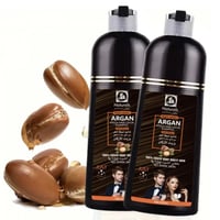 ناتشورال شامبو صبغة شعر بزيت الارغان 400 مل - بني...