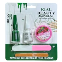 مجموعة العناية بالأظافر مع مناكير أخضر