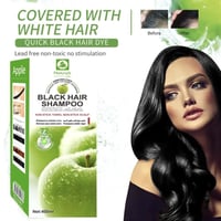 ناتشورال شامبو صبغة شعر بالتفاح 400 مل - لون أسود