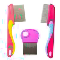 مجموعة أمشاط ستيل لإزالة القمل و القشرة