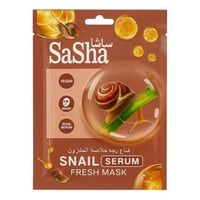 قناع الوجه بخلاصة الحلزون من ساشا