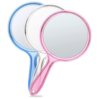 مرآة يد وجهين كبيرة - لون عشوائي