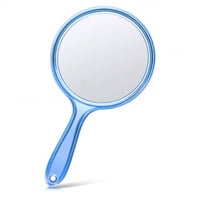 مرآة يد وجهين كبيرة - لون عشوائي