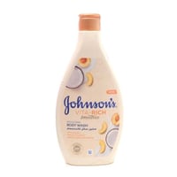 سائل للاستحمام مع خلاصة اللبن والخوخ وجوز الهند من...