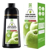 ناتشورال شامبو صبغة شعر بالتفاح 400 مل - لون بني غ...