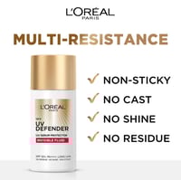 واقي شمس يومي لوريال يوفي ديفندر سائل غير مرئ - 50...