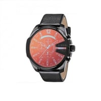 Diesel Mega Chief for Men - Analog Leather Band Wa...