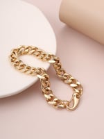 سوار للنساء شكل سلسلة جنزير لون ذهبي