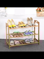 رف خشبي للجزم 3 أدوار