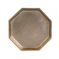 طبق زينة ذهبي فاخر Hex حجم وسط