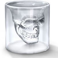 كوب زجاج مزدوج على شكل جمجمه 200 مل