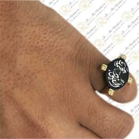 خاتم ملكي - من الفضة عيار 925 للرجال والنساء - حجر...