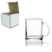 كوب سبلميشن زجاجي شفاف مقاس 11oz