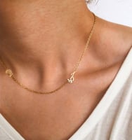 سلسال بالاسم مطلي بالذهب فخم