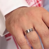 دبله رجاليه فضه عيار 925 جرام - شكل كارتير