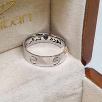 دبله رجاليه فضه عيار 925 جرام - شكل كارتير