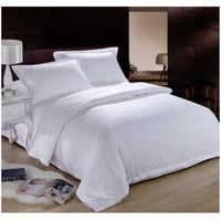 طقم لحاف مفرش سرير فندقي من فالنتيني 4 قطع مقاس كي...