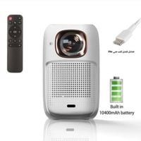 بروجكتر ذكي اندرويد ببطارية وسماعة بدقة 4K شاحن تا...