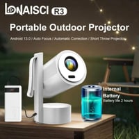 بروجكتر ذكي اندرويد ببطارية وسماعة شاحن تايب سي