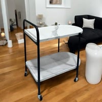 عربية شاي خشب أرجل حديد أبعاد 80×35×65