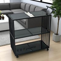 عربة 3 دور زجاج اسود