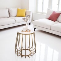 طاولة خدمة دائرية ذهبي