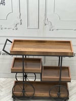 ترولي عربية ضيافة 3 دور خشب-FANBAYTK