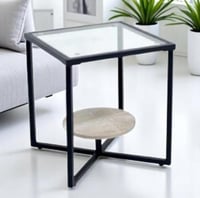 طاوله مفردزجاج مقاس 50×50×50