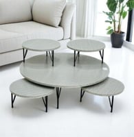 طقم طاولات شاي خشب 1+4 : NJM-ATH05