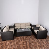 طقم جلسة راتان خارجية 7 اشخاص : NUKHBA950