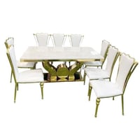 طاولة طعام رخام + 8 كرسي : WSST-1