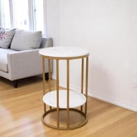 طاولة خدمة دورين خشب رخامي