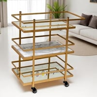 عربية تقديم ضيافة ذهبي انيق