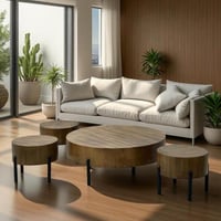 طاولة قهوة عصرية 4 طاولات خدمة