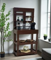 ركن كوفي خشب بني – لمسة أناقة وعملية في منزلك أو م...