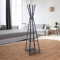 علاقة ملابس خشبي استاند اسود :203BLACK+PINE