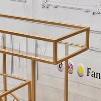 عربة تقديم ذهبي